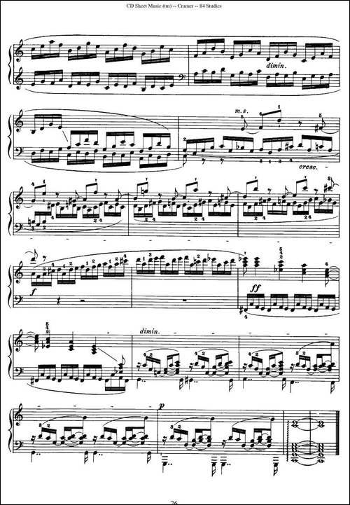 Cramer - 84 exercices-41—45-克拉莫84首钢琴练习曲-钢琴谱