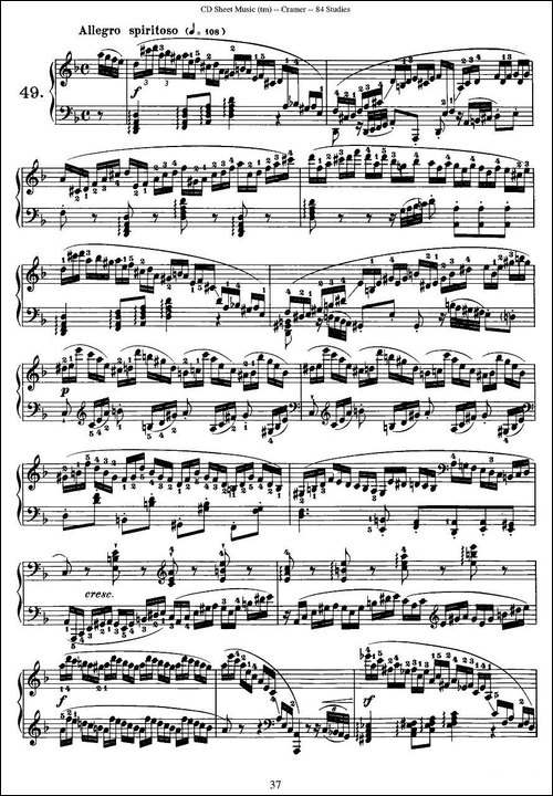 Cramer - 84 exercices-46—50-克拉莫84首钢琴练习曲-钢琴谱