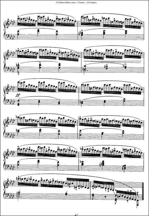 Cramer - 84 exercices-51—55-克拉莫84首钢琴练习曲-钢琴谱