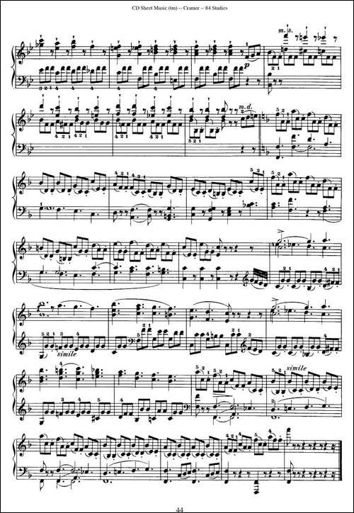 Cramer - 84 exercices-51—55-克拉莫84首钢琴练习曲-钢琴谱