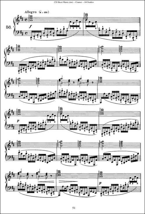 Cramer - 84 exercices-56—60-克拉莫84首钢琴练习曲-钢琴谱