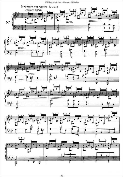 Cramer - 84 exercices-56—60-克拉莫84首钢琴练习曲-钢琴谱