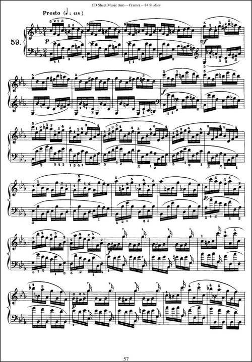 Cramer - 84 exercices-56—60-克拉莫84首钢琴练习曲-钢琴谱
