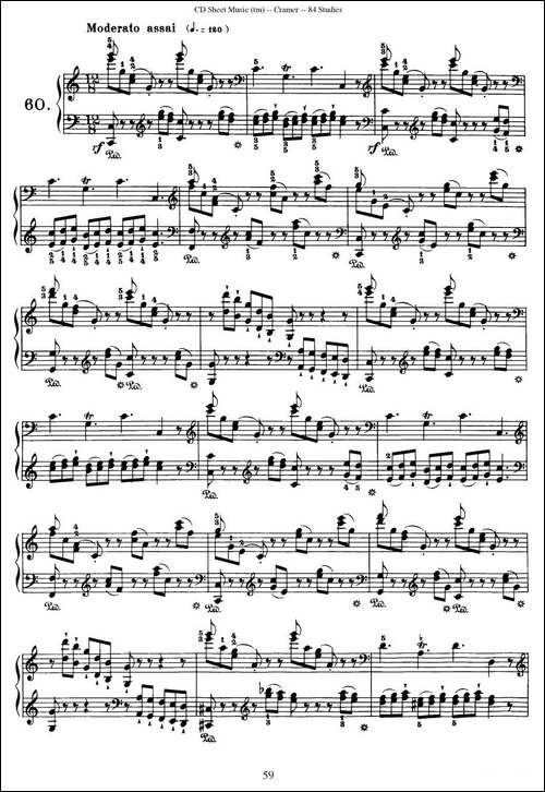 Cramer - 84 exercices-56—60-克拉莫84首钢琴练习曲-钢琴谱