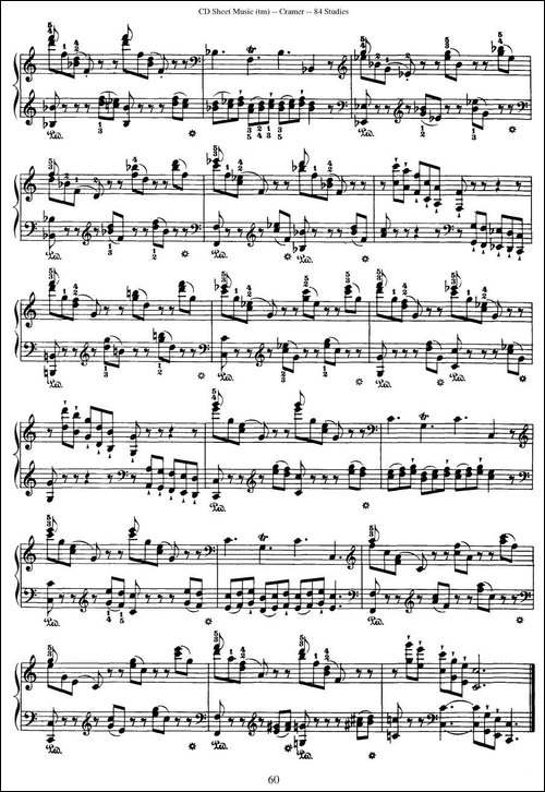 Cramer - 84 exercices-56—60-克拉莫84首钢琴练习曲-钢琴谱