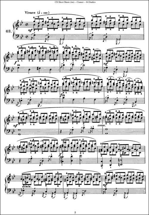 Cramer - 84 exercices-61—65-克拉莫84首钢琴练习曲-钢琴谱