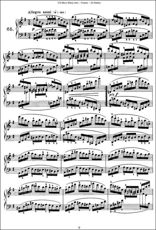 Cramer - 84 exercices-61—65-克拉莫84首钢琴练习曲-钢琴谱