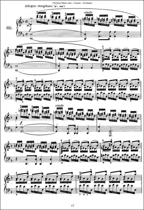 Cramer - 84 exercices-66—70-克拉莫84首钢琴练习曲-钢琴谱