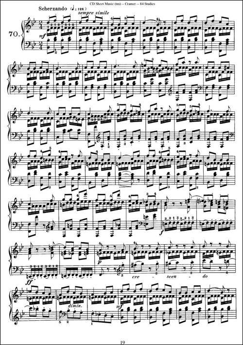 Cramer - 84 exercices-66—70-克拉莫84首钢琴练习曲-钢琴谱