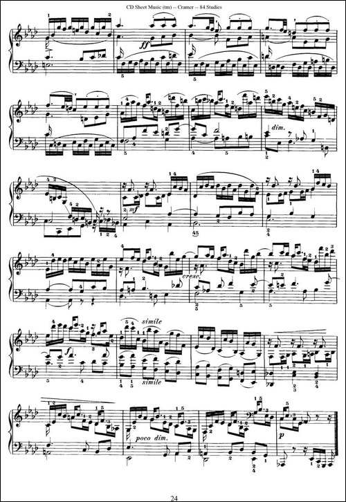Cramer - 84 exercices-71—75-克拉莫84首钢琴练习曲-钢琴谱