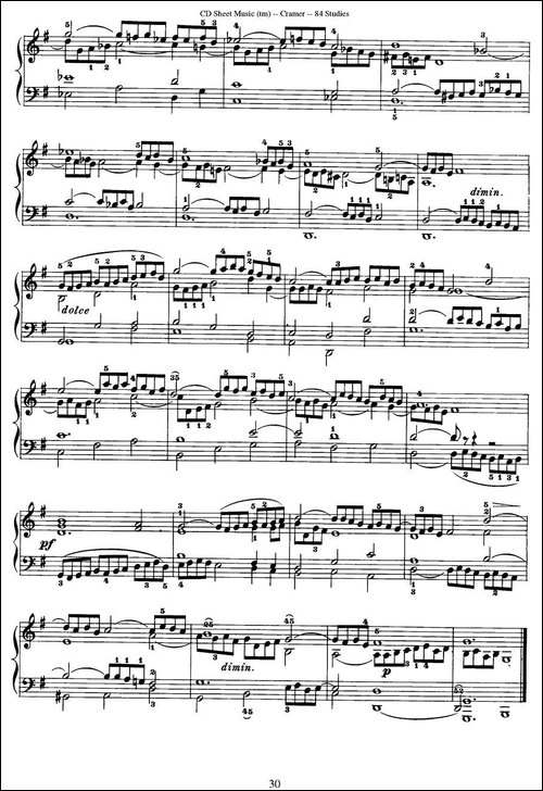 Cramer - 84 exercices-71—75-克拉莫84首钢琴练习曲-钢琴谱