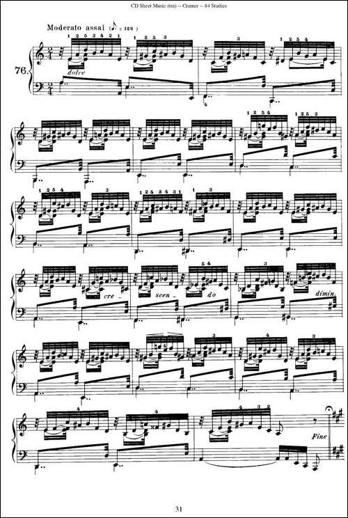 Cramer - 84 exercices-76—80-克拉莫84首钢琴练习曲-钢琴谱