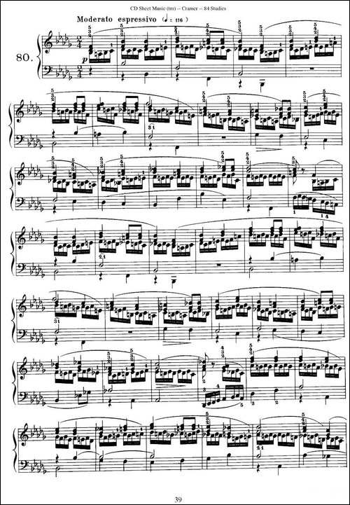 Cramer - 84 exercices-76—80-克拉莫84首钢琴练习曲-钢琴谱