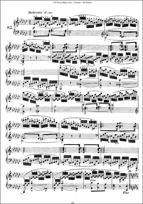 Cramer - 84 exercices-81—84-克拉莫84首钢琴练习曲-钢琴谱