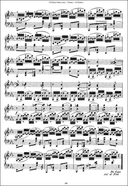 Cramer - 84 exercices-81—84-克拉莫84首钢琴练习曲-钢琴谱