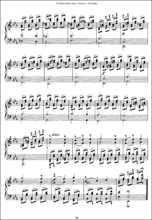 Cramer - 84 exercices-81—84-克拉莫84首钢琴练习曲-钢琴谱