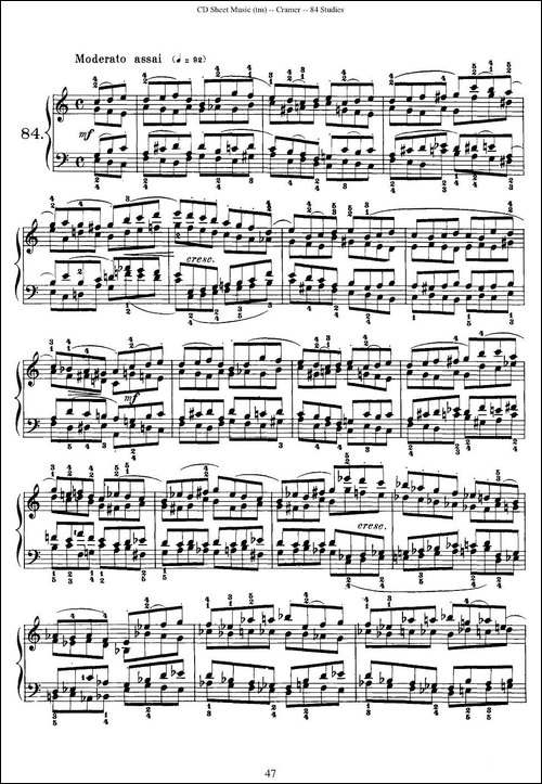 Cramer - 84 exercices-81—84-克拉莫84首钢琴练习曲-钢琴谱