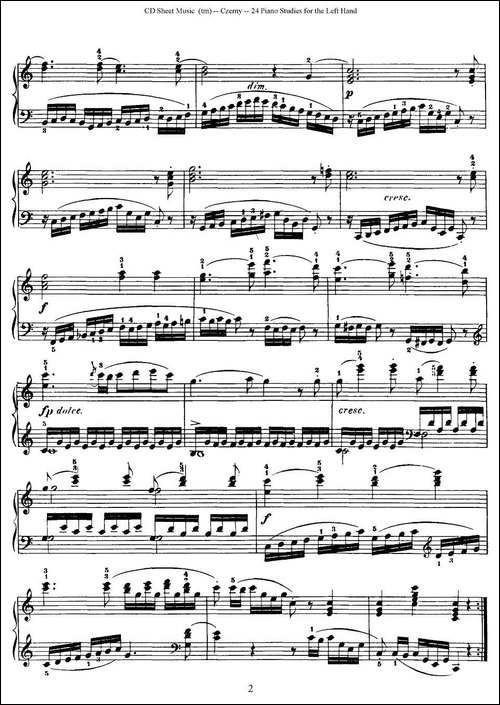 Czerny - 24 Piano Studie-1—7-车尔尼 - 24首钢琴练习曲-钢琴谱