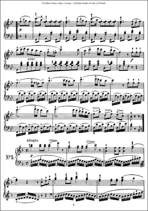 Czerny - 24 Piano Studie-1—7-车尔尼 - 24首钢琴练习曲-钢琴谱