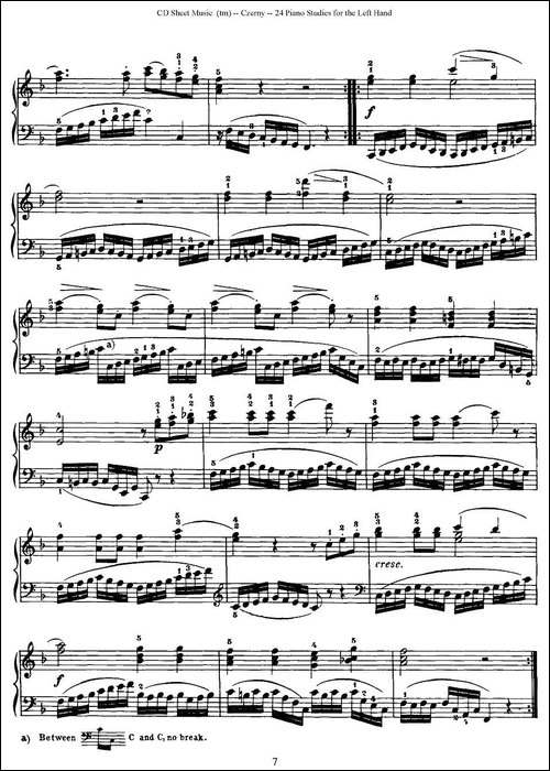 Czerny - 24 Piano Studie-1—7-车尔尼 - 24首钢琴练习曲-钢琴谱