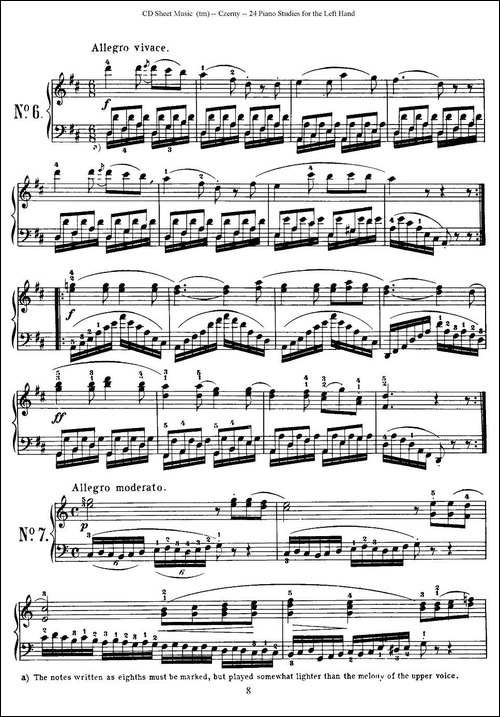 Czerny - 24 Piano Studie-1—7-车尔尼 - 24首钢琴练习曲-钢琴谱