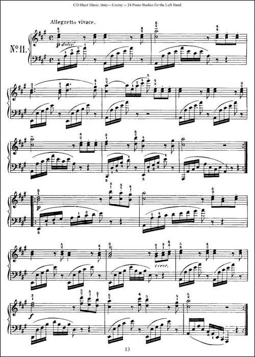 Czerny - 24 Piano Studie-8—16-车尔尼 - 24首钢琴练习曲-钢琴谱