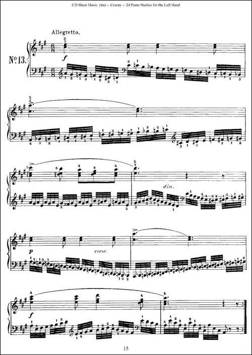 Czerny - 24 Piano Studie-8—16-车尔尼 - 24首钢琴练习曲-钢琴谱