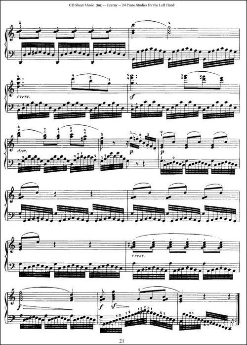 Czerny - 24 Piano Studie-17—24-车尔尼 - 24首钢琴练习曲-钢琴谱