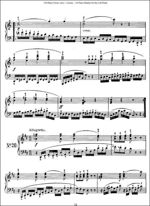 Czerny - 24 Piano Studie-17—24-车尔尼 - 24首钢琴练习曲-钢琴谱
