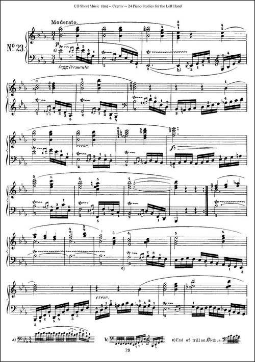 Czerny - 24 Piano Studie-17—24-车尔尼 - 24首钢琴练习曲-钢琴谱