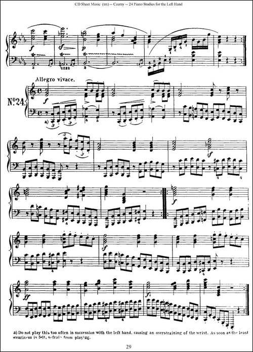 Czerny - 24 Piano Studie-17—24-车尔尼 - 24首钢琴练习曲-钢琴谱