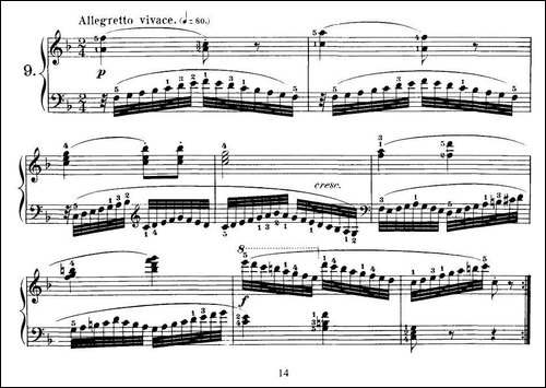 Czerny - 30 New Studies - 9-车尔尼Op849 - 30首练习曲-钢琴谱