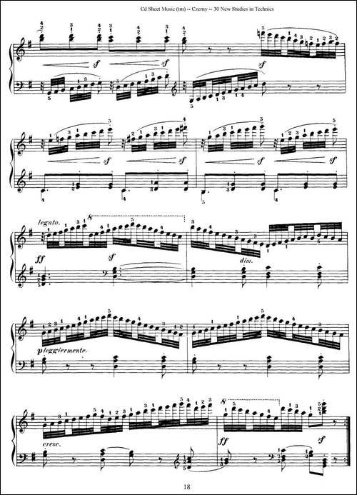 Czerny - 30 New Studies - 11-车尔尼Op849 - 30首练习曲-钢琴谱