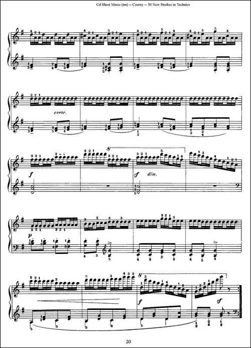 Czerny - 30 New Studies - 12-车尔尼Op849 - 30首练习曲-钢琴谱
