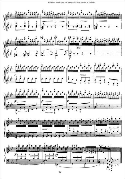 Czerny - 30 New Studies - 13-车尔尼Op849 - 30首练习曲-钢琴谱