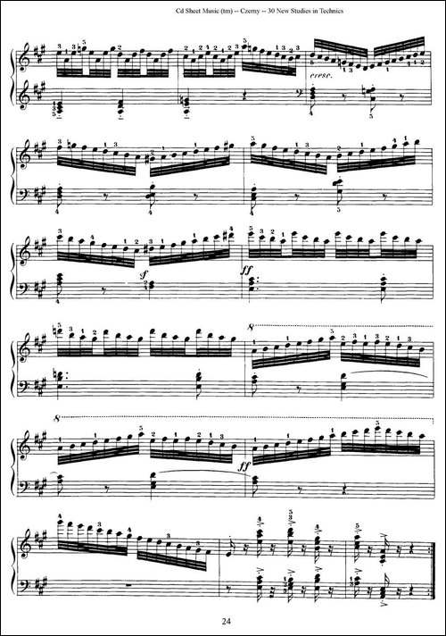 Czerny - 30 New Studies - 14-车尔尼Op849 - 30首练习曲-钢琴谱
