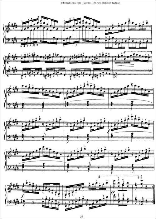 Czerny - 30 New Studies - 15-车尔尼Op849 - 30首练习曲-钢琴谱