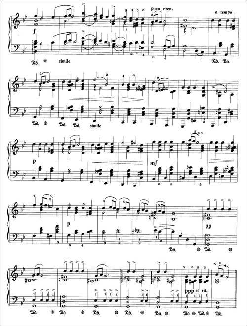 悲歌-柴可夫斯基作曲版-钢琴谱