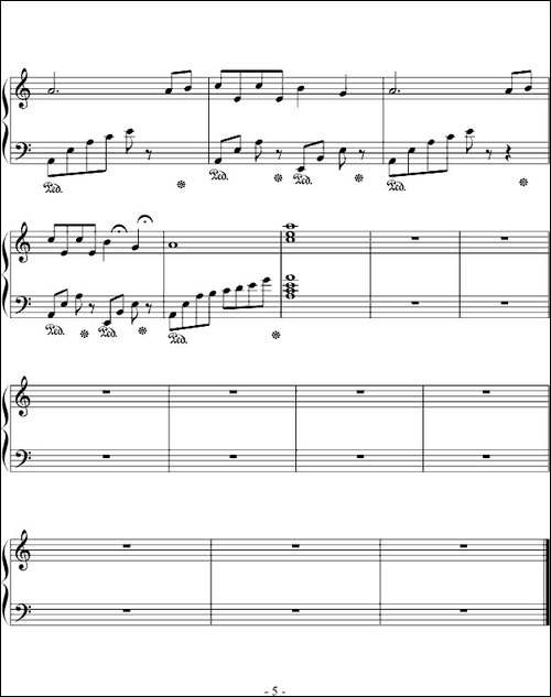 童年-班德瑞钢琴经典作品 简易演奏版-钢琴谱