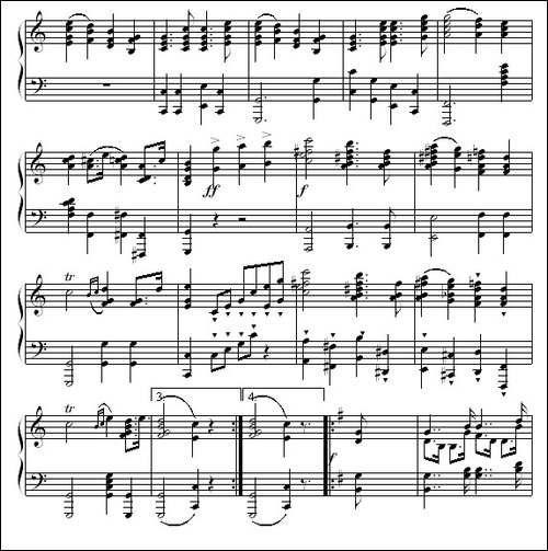 婚礼进行曲-门德尔松作曲版-钢琴谱
