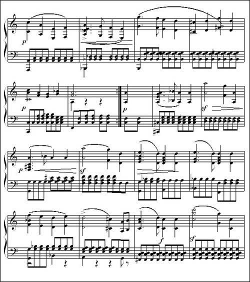 婚礼进行曲-门德尔松作曲版-钢琴谱