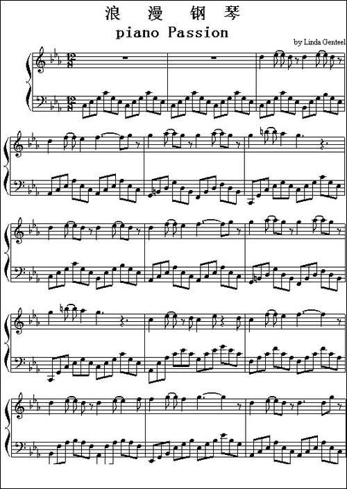 浪漫钢琴-Piano Passion-钢琴谱