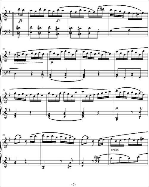 吉普赛回旋曲-全国钢琴演奏-业余考级第六级曲目-钢琴谱