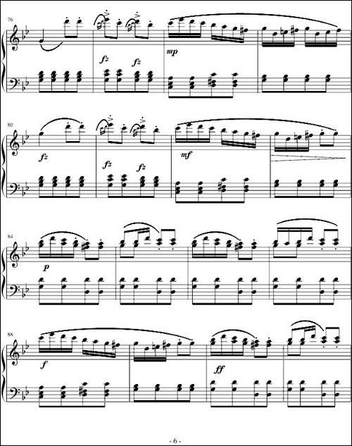 吉普赛回旋曲-全国钢琴演奏-业余考级第六级曲目-钢琴谱