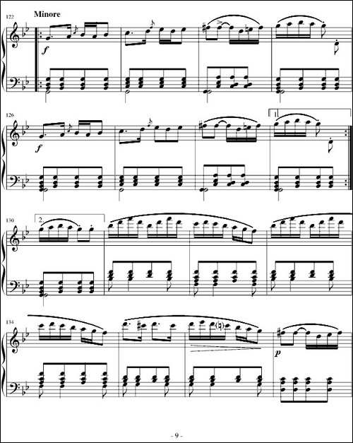 吉普赛回旋曲-全国钢琴演奏-业余考级第六级曲目-钢琴谱