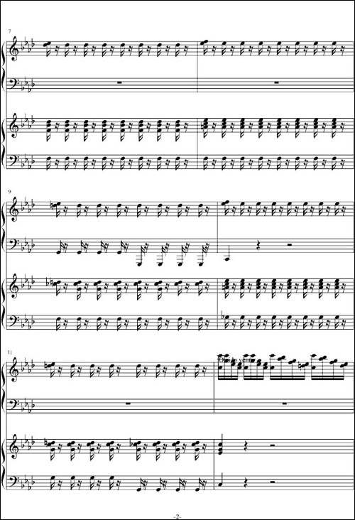 Four Seasons - Winter-四季之冬-双钢琴-钢琴谱