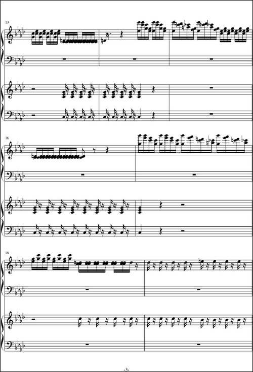 Four Seasons - Winter-四季之冬-双钢琴-钢琴谱