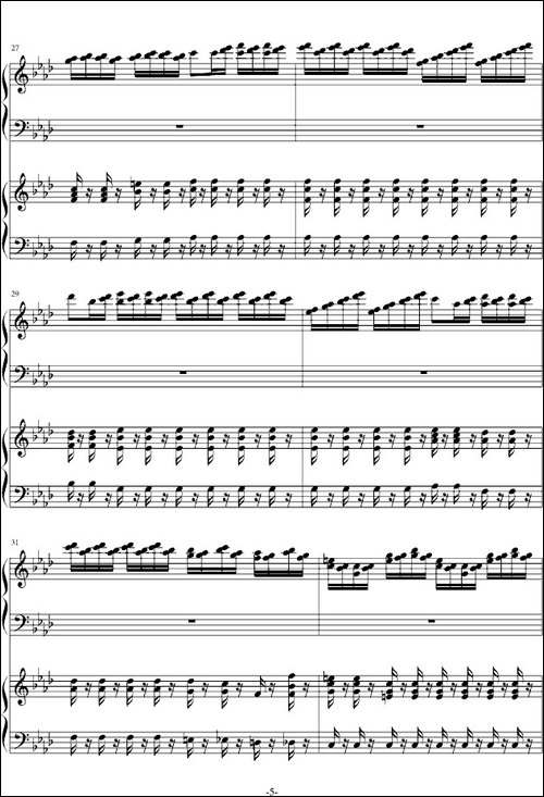Four Seasons - Winter-四季之冬-双钢琴-钢琴谱