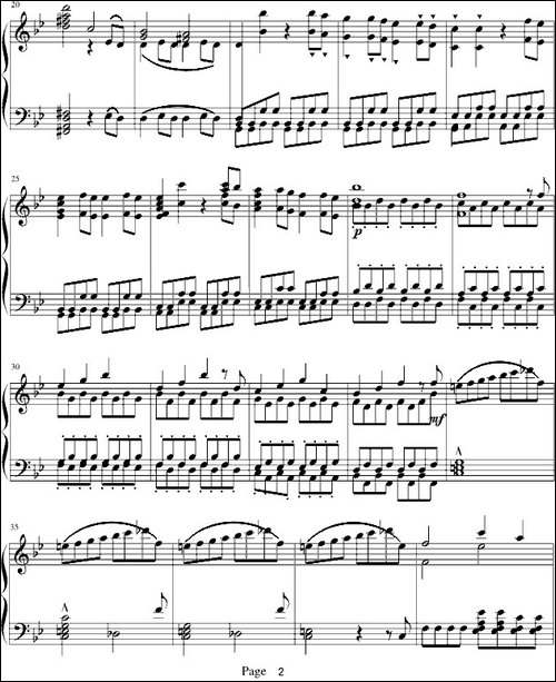 莫扎特第四十号交响曲-第一乐章-钢琴谱