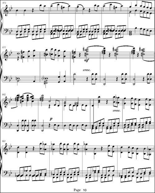 莫扎特第四十号交响曲-第一乐章-钢琴谱